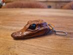 Vintage taxidermie krokodil hoofd sleutelhanger, Ophalen of Verzenden