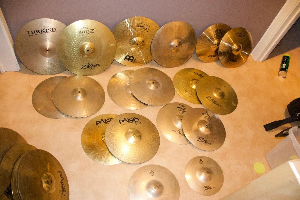 Cymbalen te koop (Zildjian, Paiste, Sabian, Tosco,..), Muziek en Instrumenten, Percussie, Gebruikt, Overige soorten, Ophalen