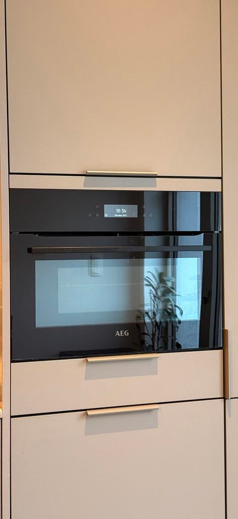 AEG combi oven / microgolf – inbouw 45cm – zwart, Elektronische apparatuur, Ophalen, Zo goed als nieuw, Inbouw, Grill