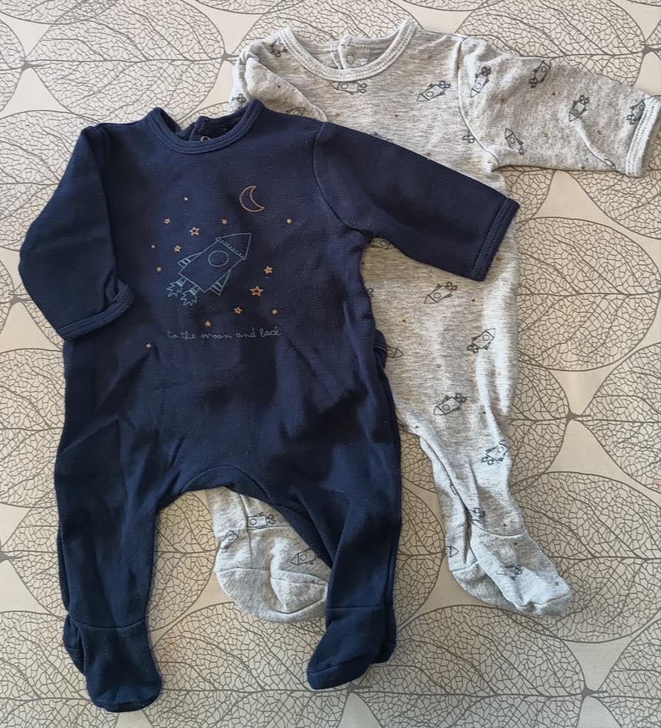 6 Pyjama's/kruippakjes - Maat 50-56, Enfants & Bébés, Vêtements de bébé | Taille 56, Enlèvement