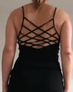 ZWART GEKLEED KLEEDJE – BIJZONDERE RUGKANT – ALS NIEUW!, Enlèvement ou Envoi, Taille 36 (S), Comme neuf, Sous le genou