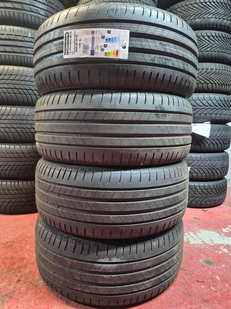 4 pneus été Bridgestone 245/45/18 100Y étoilée neuf, Enlèvement, Utilisé