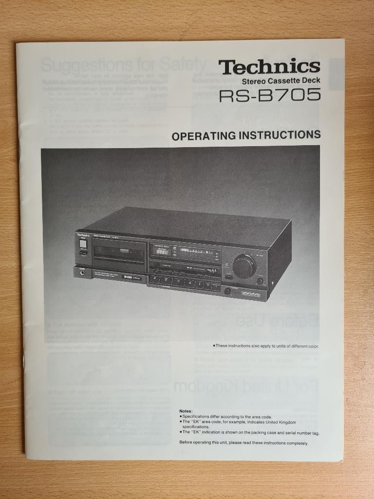 Lecteur cassette audio TECHNICS RS-B705 en parfait état, TV, Hi-fi & Vidéo, Lecteurs CD, Enlèvement, Comme neuf, Technics