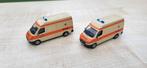 set met 2x schuco 21855 H0 1:87 mercedes rettungsdienst, Enlèvement ou Envoi, Comme neuf