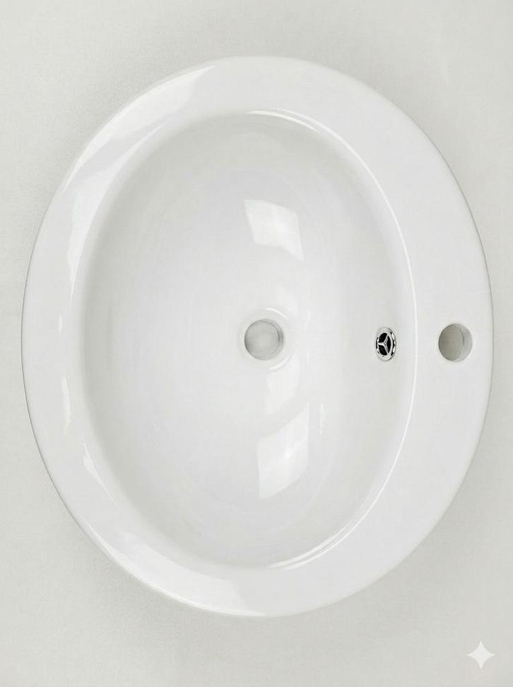 Vasque à encastrer en céramique - 50 cm/ 45 cm -15€, Bricolage & Construction, Sanitaire, Enlèvement ou Envoi