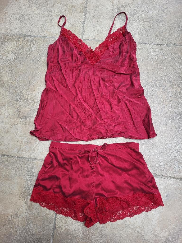 Merk Etam: satijn pyjama mt 170-176 (zie foto's), Kinderen en Baby's, Kinderkleding | Maat 170, Nacht- of Onderkleding, Gebruikt