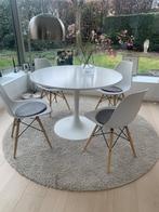 Witte ronde tafel Ikea, Maison & Meubles, Tables | Tables à manger, 100 à 150 cm, Quatre personnes, Rond, Comme neuf