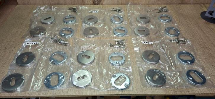 24x RVS sleutelrozetten BB – nieuw, Doe-het-zelf en Bouw, Deuren en Vliegenramen, Ophalen of Verzenden