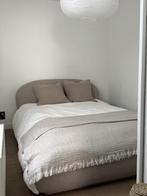 Westwing bedframe 140 x 200, Huis en Inrichting, Slaapkamer | Bedden, Ophalen, Beige, 140 cm, Zo goed als nieuw