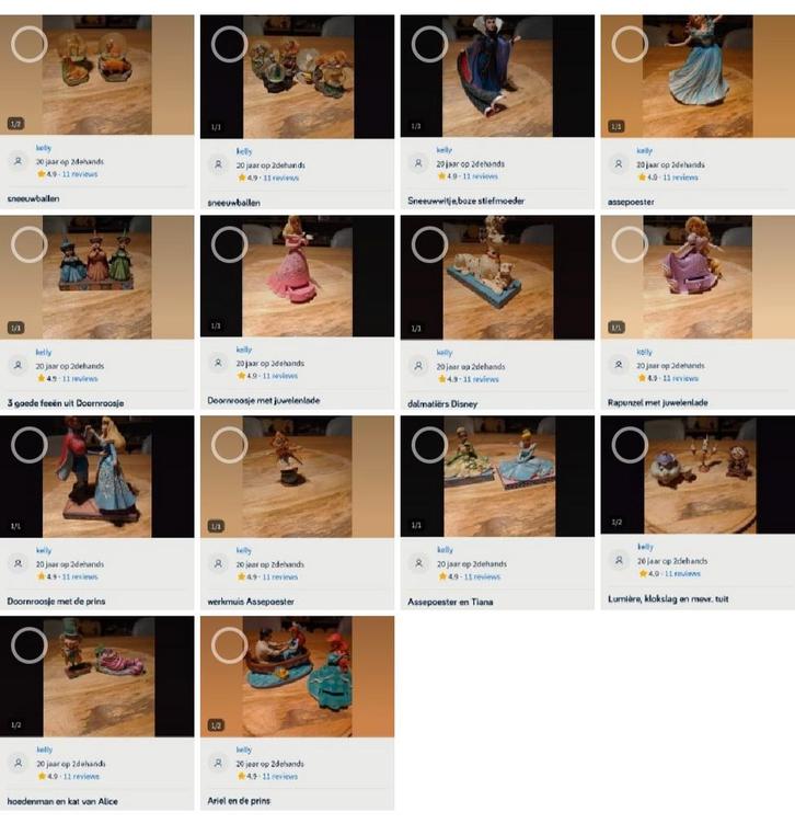 Verschillende Disney beelden, Collections, Disney, Comme neuf, Statue ou Figurine, Autres personnages, Enlèvement