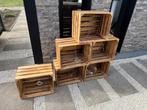Houten fruitkistjes met verlichting, Huis en Inrichting, Ophalen, Zo goed als nieuw