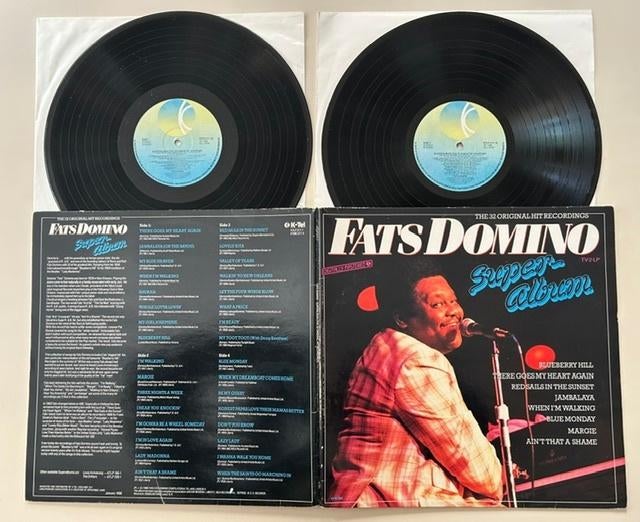 2LP FATS DOMINO - SUPER ALBUM - BLUES EN POP VERZAMELELPEE, Gebruikt, Originele persing, Ophalen of Verzenden, 12 inch