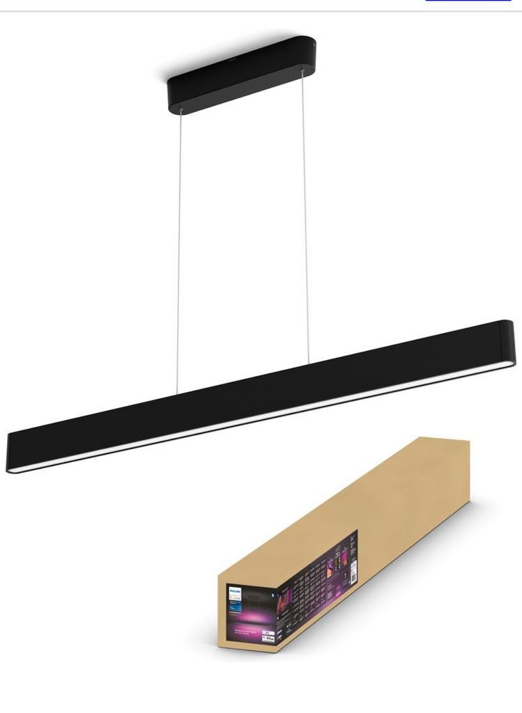 Philips Hue Ensis hanglamp zwart – color ambiance – nieuwst, Ophalen, Zo goed als nieuw, Modern
