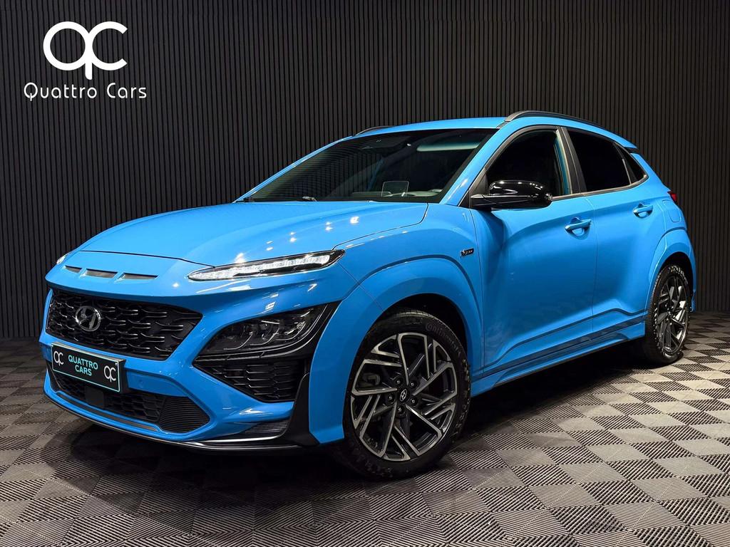 Hyundai KONA 1.6T Pack Sport N-Line - Boite Auto - Unique !, Automaat, Gebruikt, 4 cilinders, Blauw