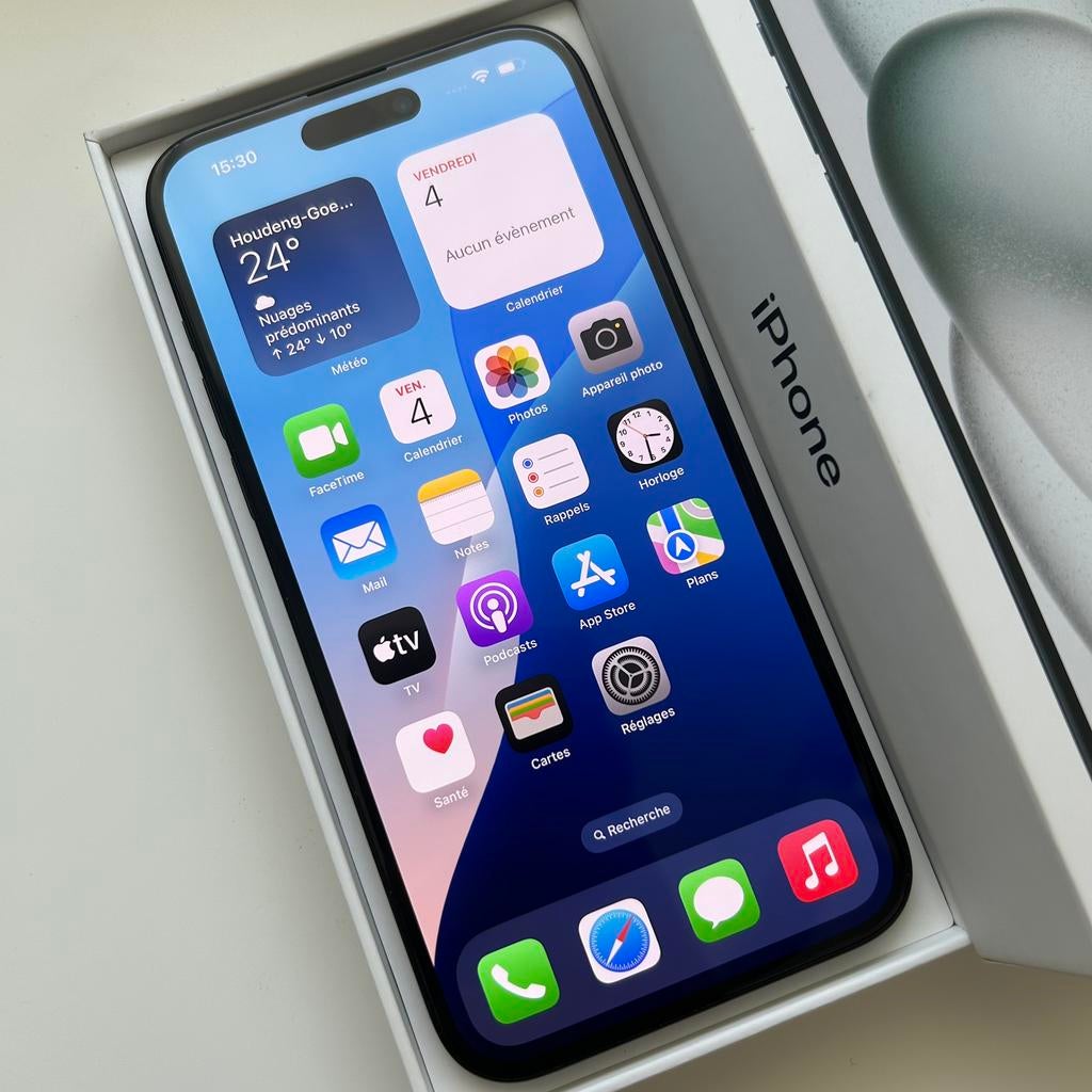 iPhone 15 garantie 1 an comme neuf, Télécoms, Téléphonie mobile | Apple iPhone, Comme neuf, 128 GB, Sans abonnement, Sans simlock