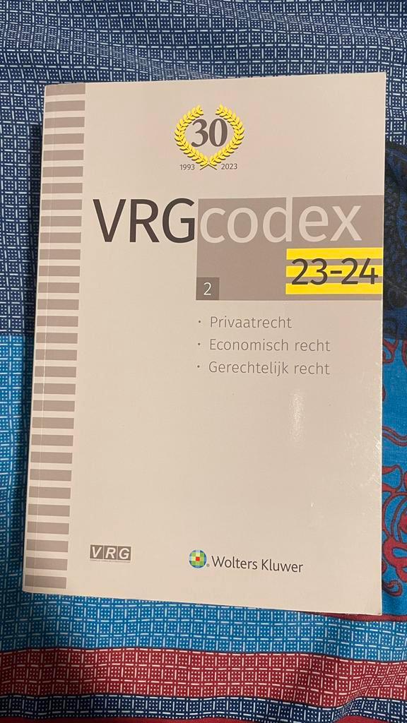 VRG Codex Deel 2 Privaat-/Economisch-/Gerechtelijk Recht, Boeken, Schoolboeken, Gelezen, Overige vakken, Overige niveaus, Ophalen of Verzenden