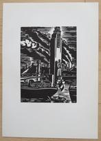 Houtsnede Frans Masereel: LUIK: het Albertkanaal, Antiek en Kunst, Kunst | Etsen en Gravures, Verzenden