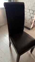 Chaise en simili cuir 6 pièces, Hout met imitatieleer, Enlèvement, Bois, Noir