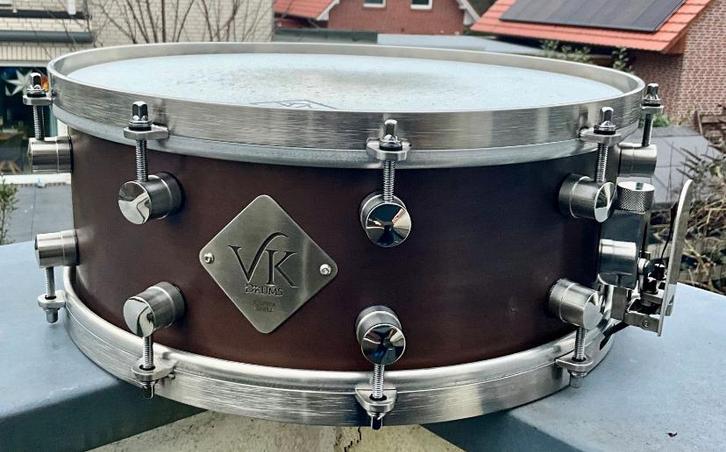 Van Kleef snaredrum in aged copper, Musique & Instruments, Batteries & Percussions, Comme neuf, Enlèvement ou Envoi