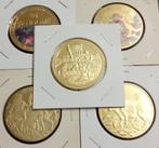 Penning Munten - Plaque Goud, Postzegels en Munten, Penningen en Medailles, Overige materialen, Ophalen of Verzenden