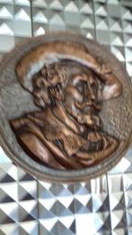 Antiek bronzen wandreliëf met portret van Pieter Paul Rubens, Antiek en Kunst, Ophalen, Brons
