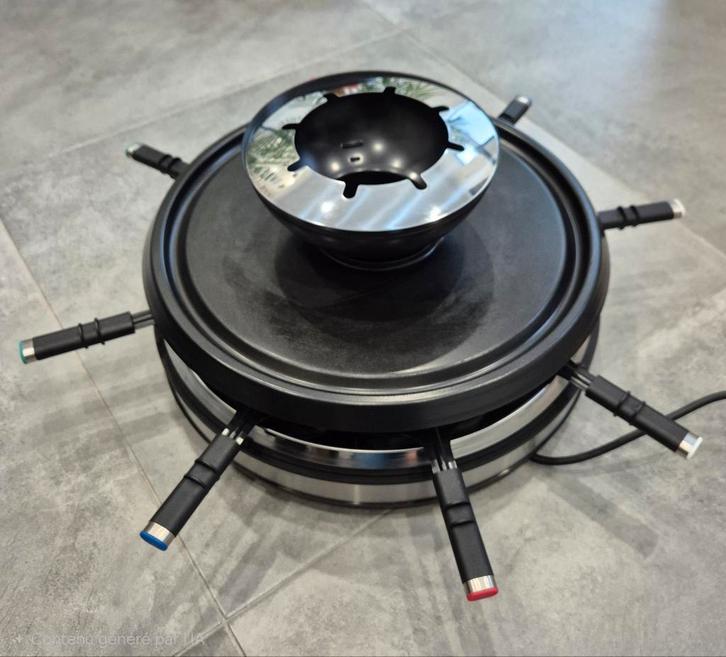 Appareil à raclette et fondue 2en1 en excellent état, Electroménager, Appareils à gourmet, 8 personnes et plus, Enlèvement