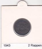 Zwitserland 2 rappen 1943, Postzegels en Munten, Munten | Europa | Niet-Euromunten, Ophalen of Verzenden, Losse munt