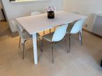 IKEA Witte Keukentafel + 6 Stoelen – Goed Onderhouden, Ophalen, Gebruikt, 4 tot 6 stoelen