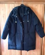 Zwarte winterjas met kap  dames   m: 48, Ophalen, Zwart, Maat 46/48 (XL) of groter, Zo goed als nieuw