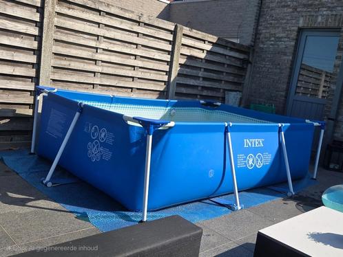 Compleet Intex framezwembad + Bestway zandfilterpomp + 2 zon, Tuin en Terras, Zwembad-toebehoren, Gebruikt, Afdekzeil, Ophalen