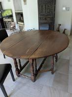 Antieke eikenhouten klaptafel / gateleg tafel – Ø168 cm, Ophalen