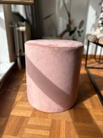 Roze fluwelen poef, Ophalen, Zo goed als nieuw