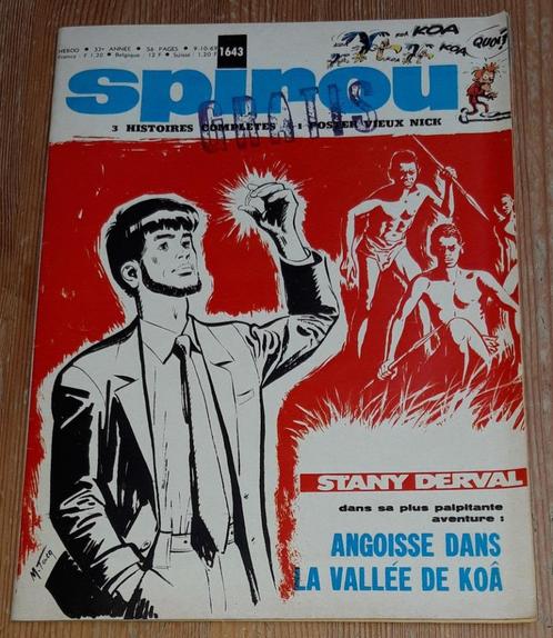 Spirou 1643 + supplement poster Vieux Nick 1969 Remacle, Boeken, Stripverhalen, Zo goed als nieuw, Eén stripboek, Ophalen of Verzenden