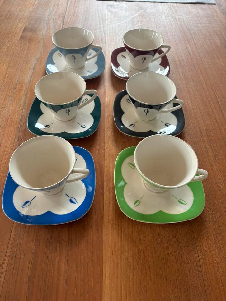 6 zeldzame tasjes van Boch, Antiek en Kunst, Antiek | Servies los, Ophalen of Verzenden