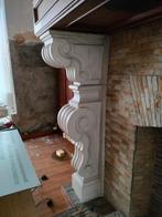 haardzuilen in witte Franse steen, Ophalen