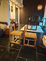 Set van 6 vintage vol houten stoelen, Ophalen, Hout