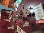 Luster met lampen en reservelampen, Ophalen, Gebruikt, Metaal
