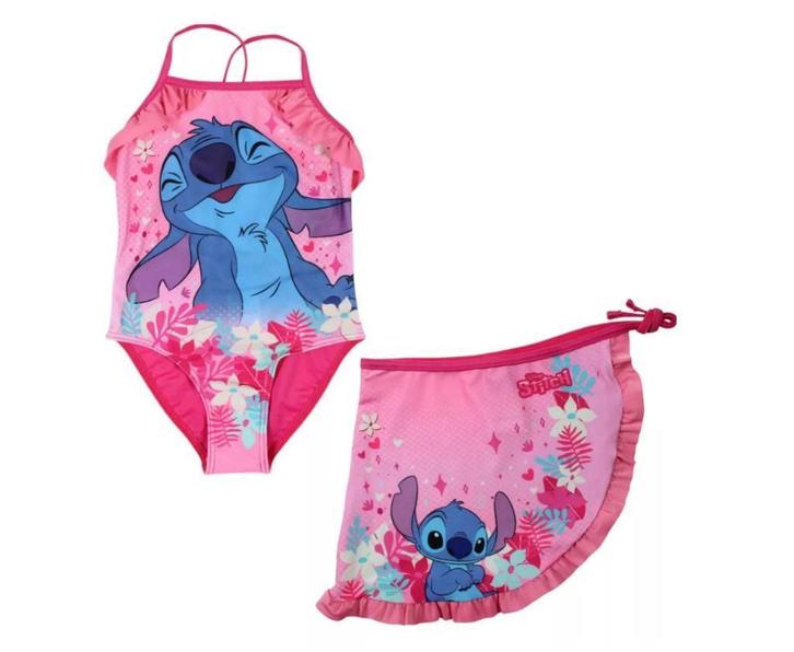 Stitch Badpak met Sarong - Mt 98/104 - 110/116 - 122/128, Kinderen en Baby's, Kinderkleding | Kinder-zwemkleding, Nieuw, Badpak