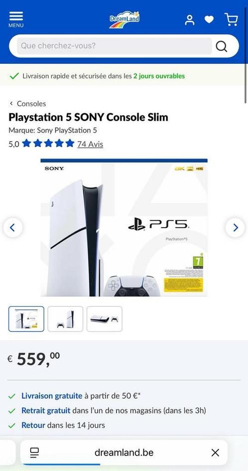 PlayStation 5 - Slim - Disc-editie, Games en Spelcomputers, Spelcomputers | Sony PlayStation 5, Nieuw, Playstation 5, Ophalen