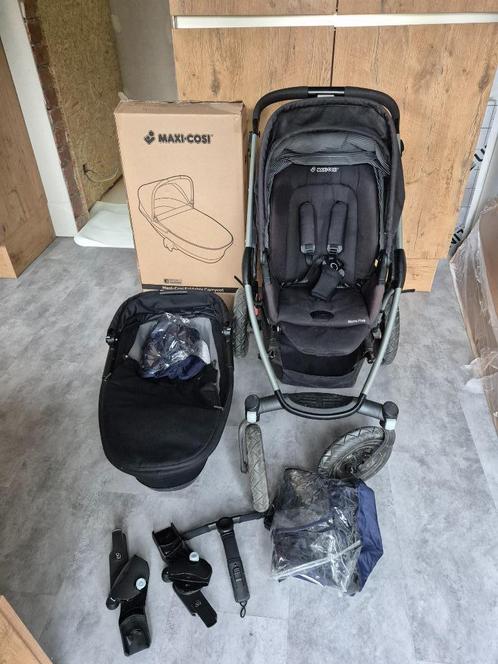 maxi cosi 3 in 1 buggy mura plus, Kinderen en Baby's, Buggy's, Gebruikt, Maxi-Cosi, Regenhoes, Verstelbare rugleuning, Zonnekap