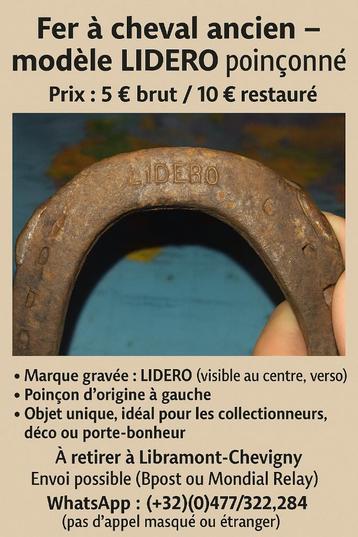 Fer à cheval ancien - modèle LIDERO  beschikbaar voor biedingen
