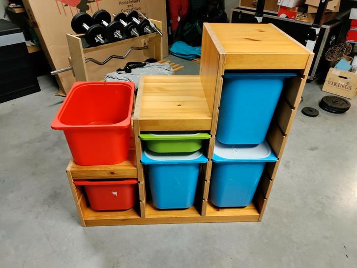 2 trofast kastjes met bakjes ikea, Kinderen en Baby's, Kinderkamer | Overige Meubels, Zo goed als nieuw, Ophalen