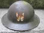 Engelse helm vroeg model 1939 met de W van WARDEN, Verzamelen, Ophalen of Verzenden