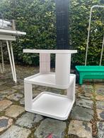 Wit vierkant dynamisch nachtkastje (x2), Ophalen, Kunststof, Minder dan 45 cm, Nieuw