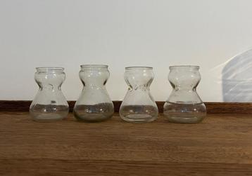 Set van 5 hyacinthglazen vazen glas stekjes planten bloembol