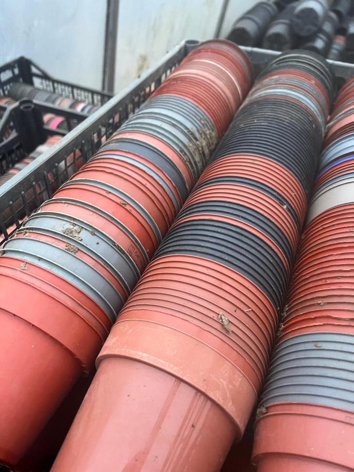 Kweekpotjes bloempotten van 11,5 x 9 cm, Tuin en Terras, Bloempotten, Zo goed als nieuw, Kunststof, Binnen, Balkon, Tuin, Minder dan 40 cm