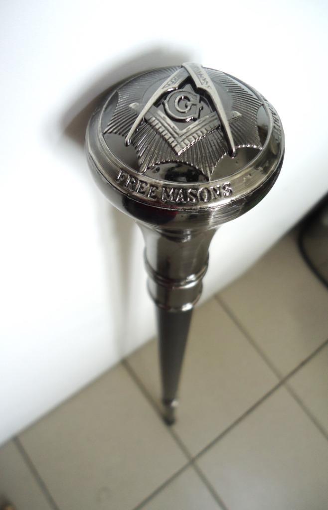 Wandelstok Vrijmetselaars oud Zilver 😍🎁💑👌, Diversen, Wandelstokken, Nieuw, Verstelbaar, Ophalen of Verzenden