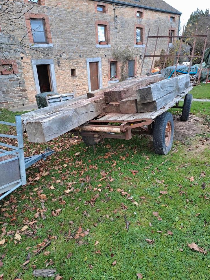 Poutres en chêne, Jardin & Terrasse, Poteaux, Poutres & Planches, Comme neuf, Poutres, 250 cm ou plus, Enlèvement