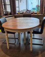 Uitschuifbare eettafel, Huis en Inrichting, Ophalen, Rond