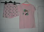 Roze pyjama met toekans, korte mouwen & broek, Hema, 146/152, Kinderen en Baby's, Kinderkleding | Maat 146, Nacht- of Onderkleding